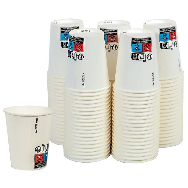[GOBRECYC2000] Carton de 2000 Gobelets BLANCS recyclables en CARTON (18 cl)